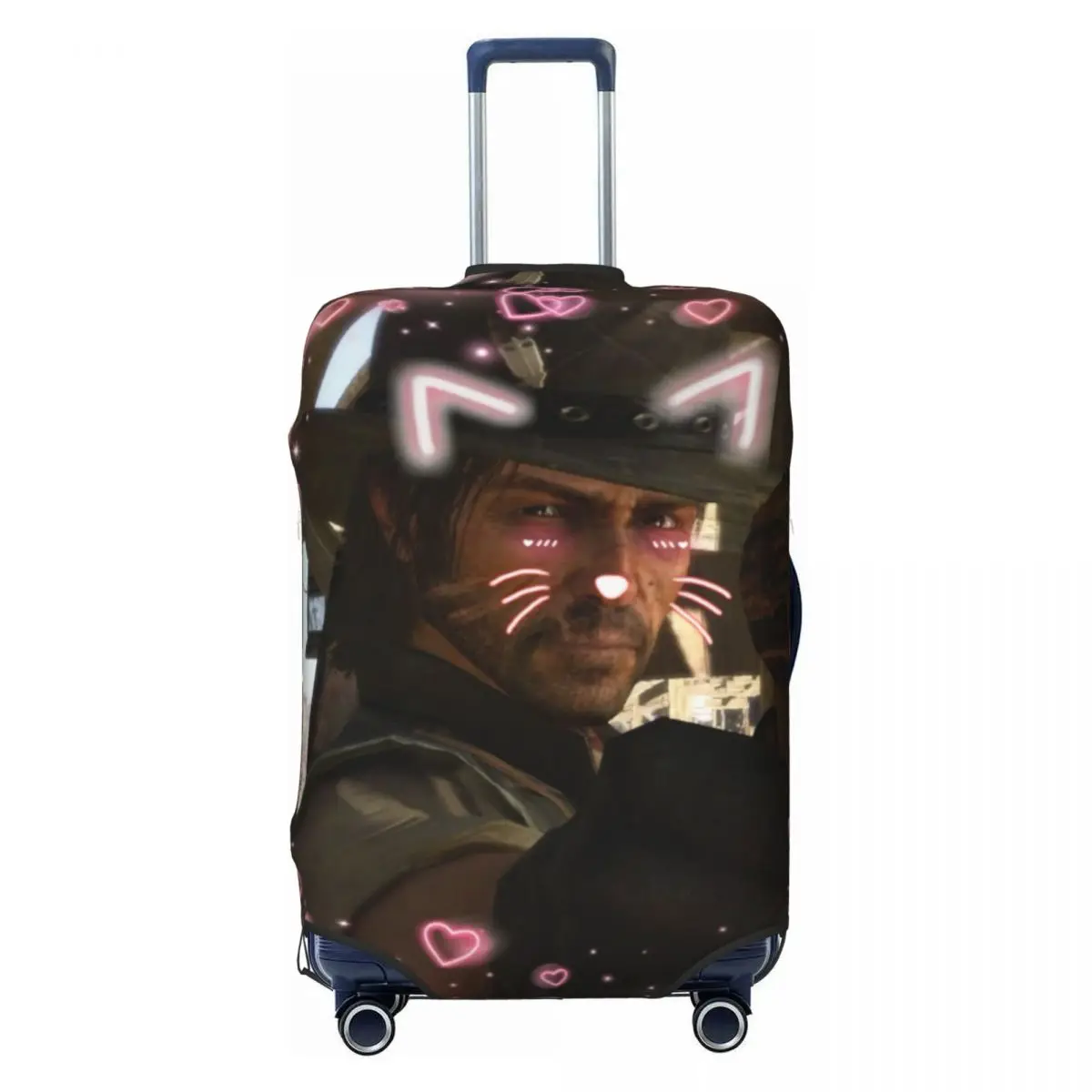 Arthur Morgan Cat Ear Heart Outlaw Suitcase Cover Cruise Trip Vacation Fun Luggage Supplies Protection