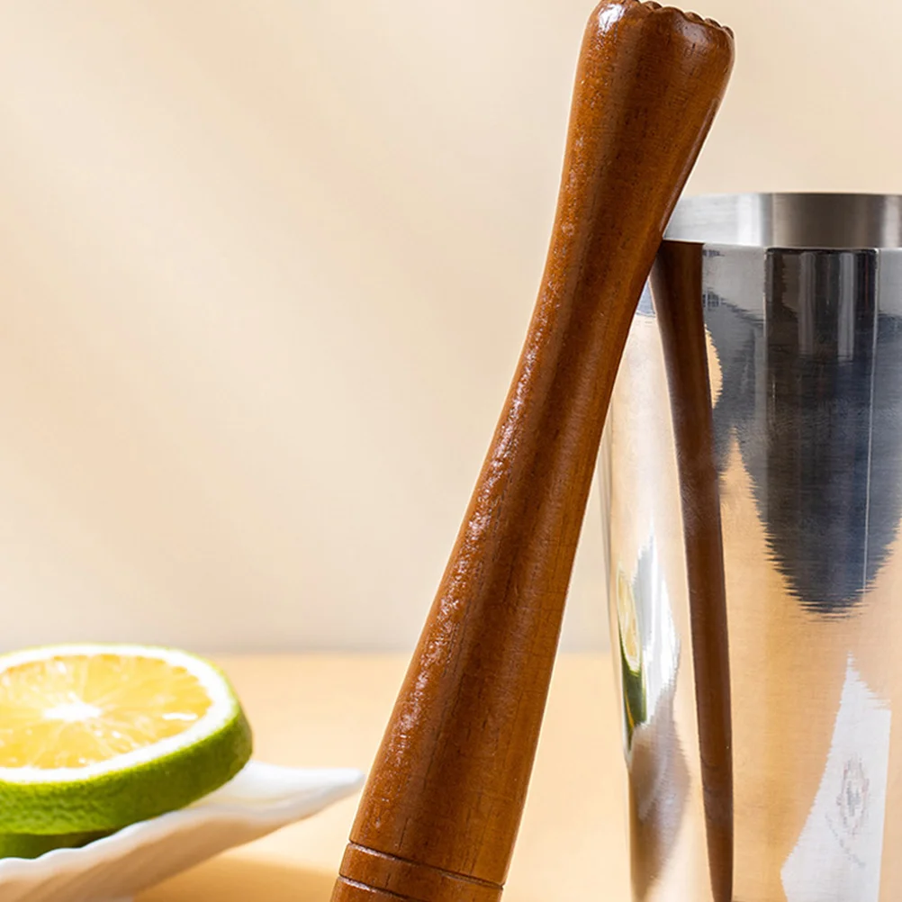 Pound Popsicles Wooden Ice Crusher Cocktail Muddler Drinks Spices Garlic Grinding Rod Food Masher Crushed Bar for Cocktails