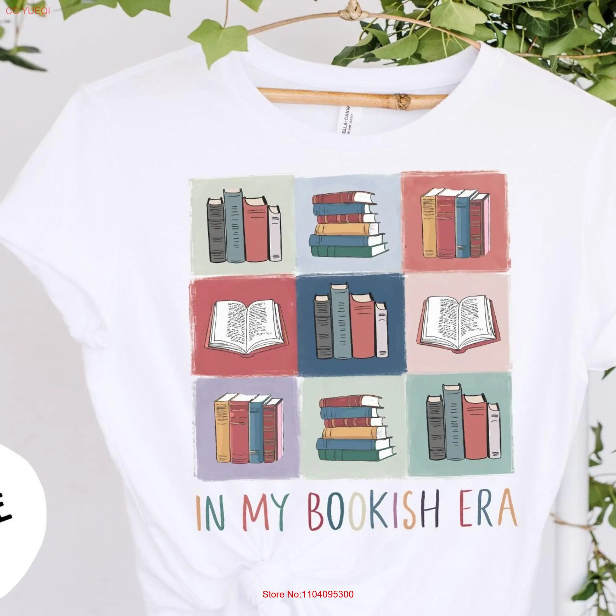 Book Lover T Shirt In My Bookish Era Bookworm Literary Reader Bookshelf Reading Enthusiast long or short sleeves