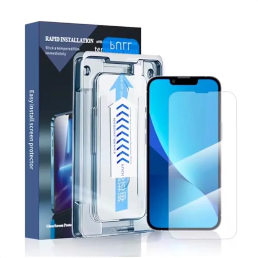 ماجيك ديفيل [عبوة من قطعتين] [4 عبوات] EZ FRAME 9H واقي شاشة من الزجاج المقوى عالي الدقة سهل التركيب لهاتف iPhone 16 Pro Smart