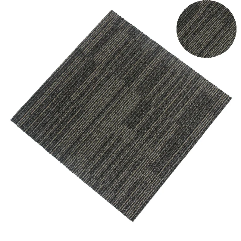 Luxury Hotel carpet PP nylon jacquard commercial office carpet tiles  PVC floor square carpet qingdao 50x50