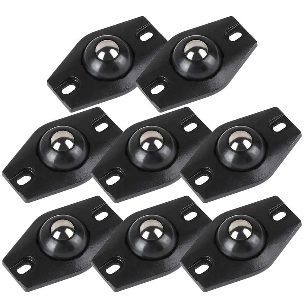 8 Pcs Self Adhesive Casters Small Rotating Wheels for Heavy Furniture Rollers Fixed Swivel Rotation Sticky Pulley with