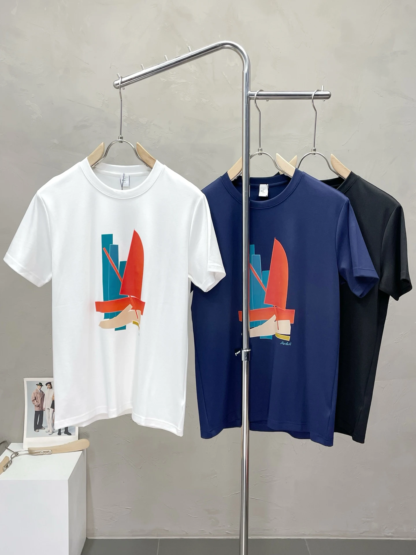 

BLLIYOSS T-Shirt men Ice Silk Cotton 2025 New ventilate Casual half Sleeve Printing Decoration Old Money Essential for summer