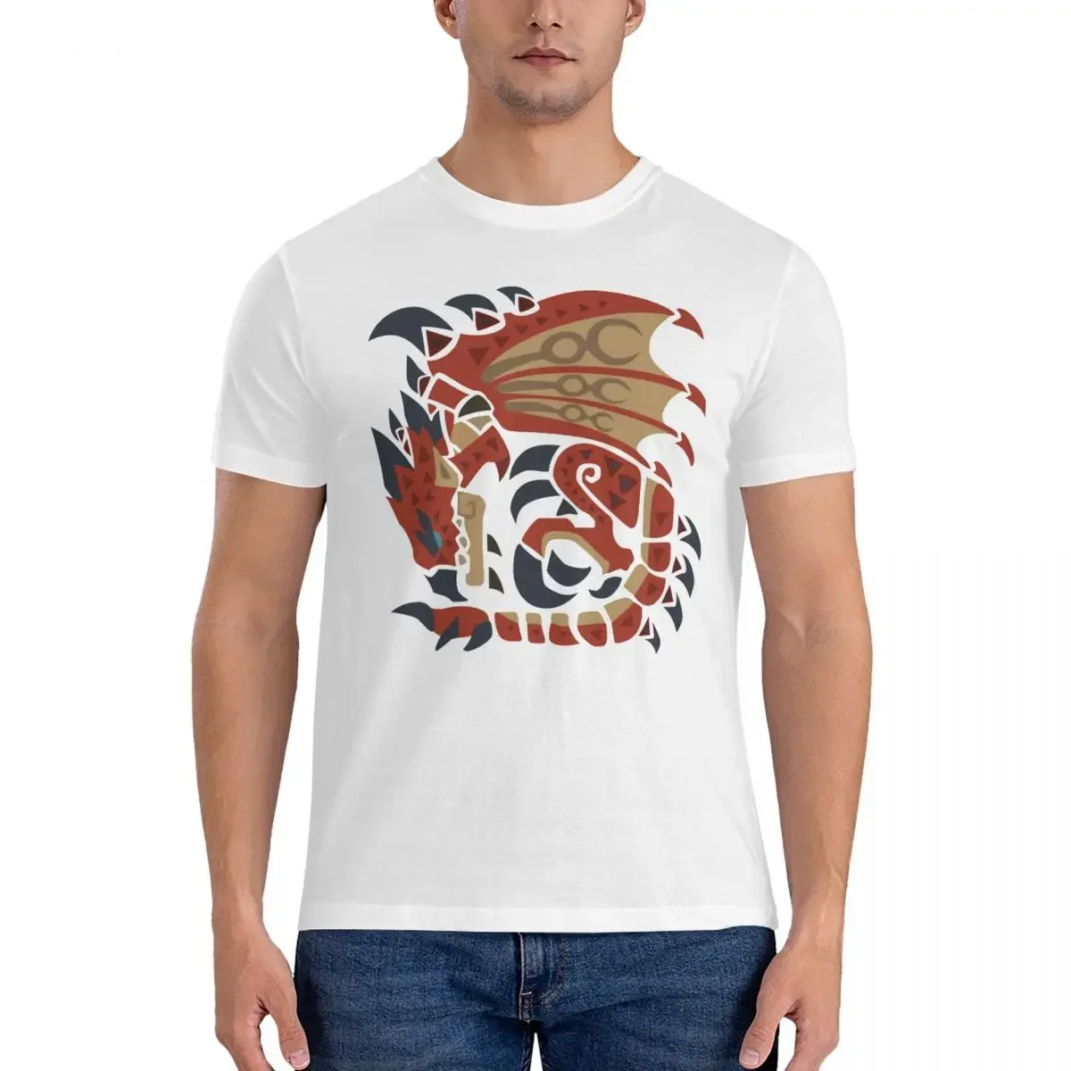 Rathalos  Hunters T-Shirt Summer Y2K Casual T-Shirts Cotton Novelty Tee Shirt For Men's Short-Sleeve Casual Tops