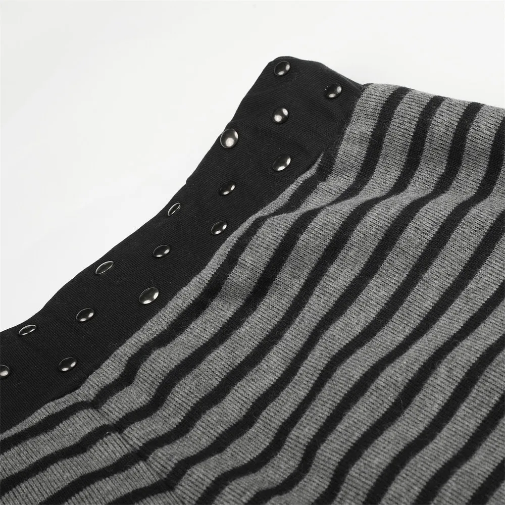 MWJLPWQ Retro Casual Striped Drawstring Pants For Men Women American Rivet Design Loose-Fit Trousers 2026 Autumn Trendy 17470