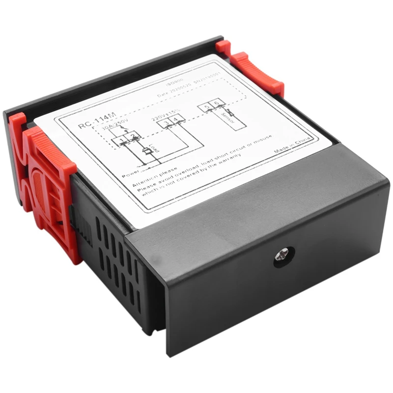 FULL-6X 220V/30A 디지털 온도 컨트롤러 Rc-114M 온도 조절기 릴레이 출력 -30-300 Ntc 센서 포함