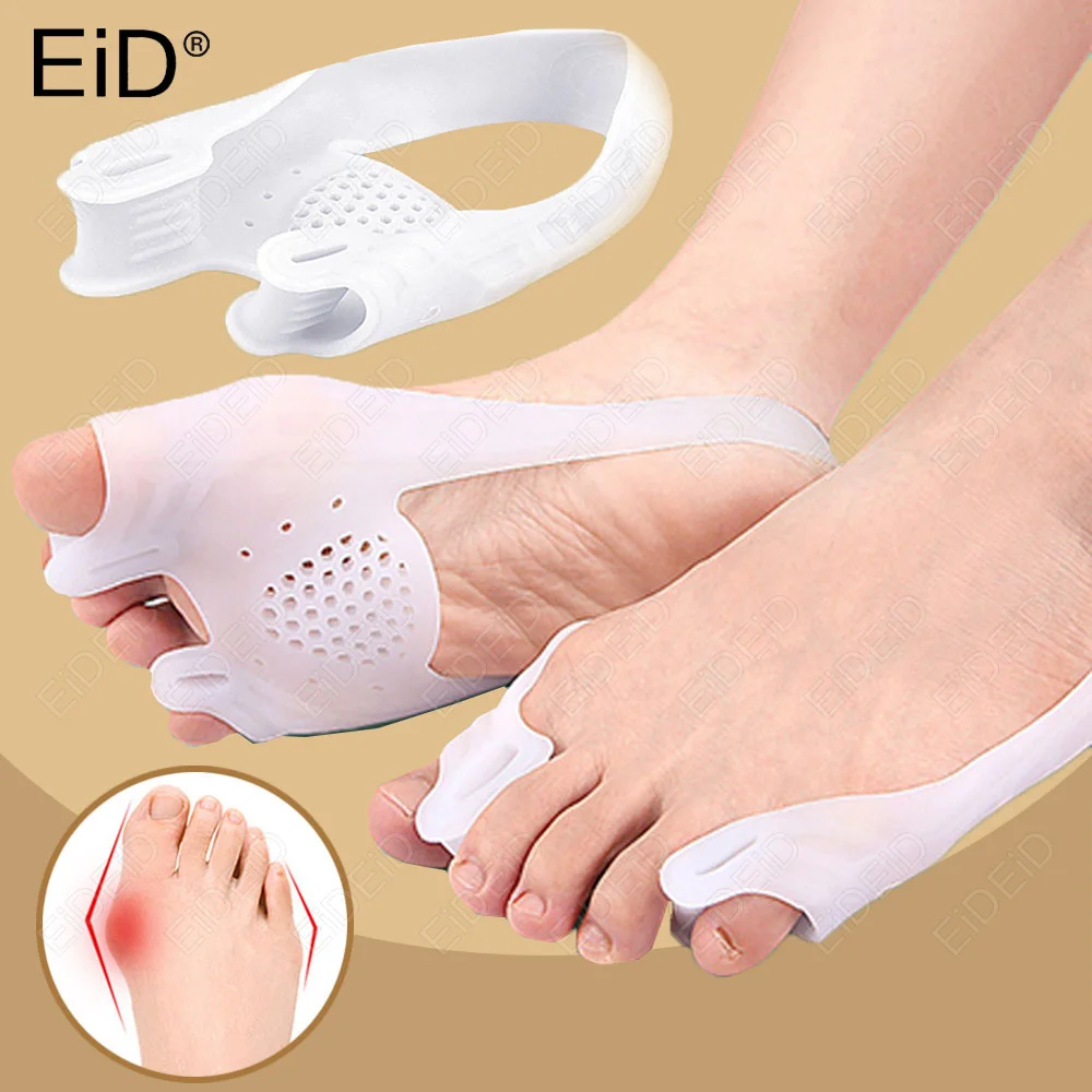 Silicone Toe Separator Hallux Valgus Bunion Corrector Orthotics Feet Bone Thumb Adjuster Correction Pedicure Sock Straightener