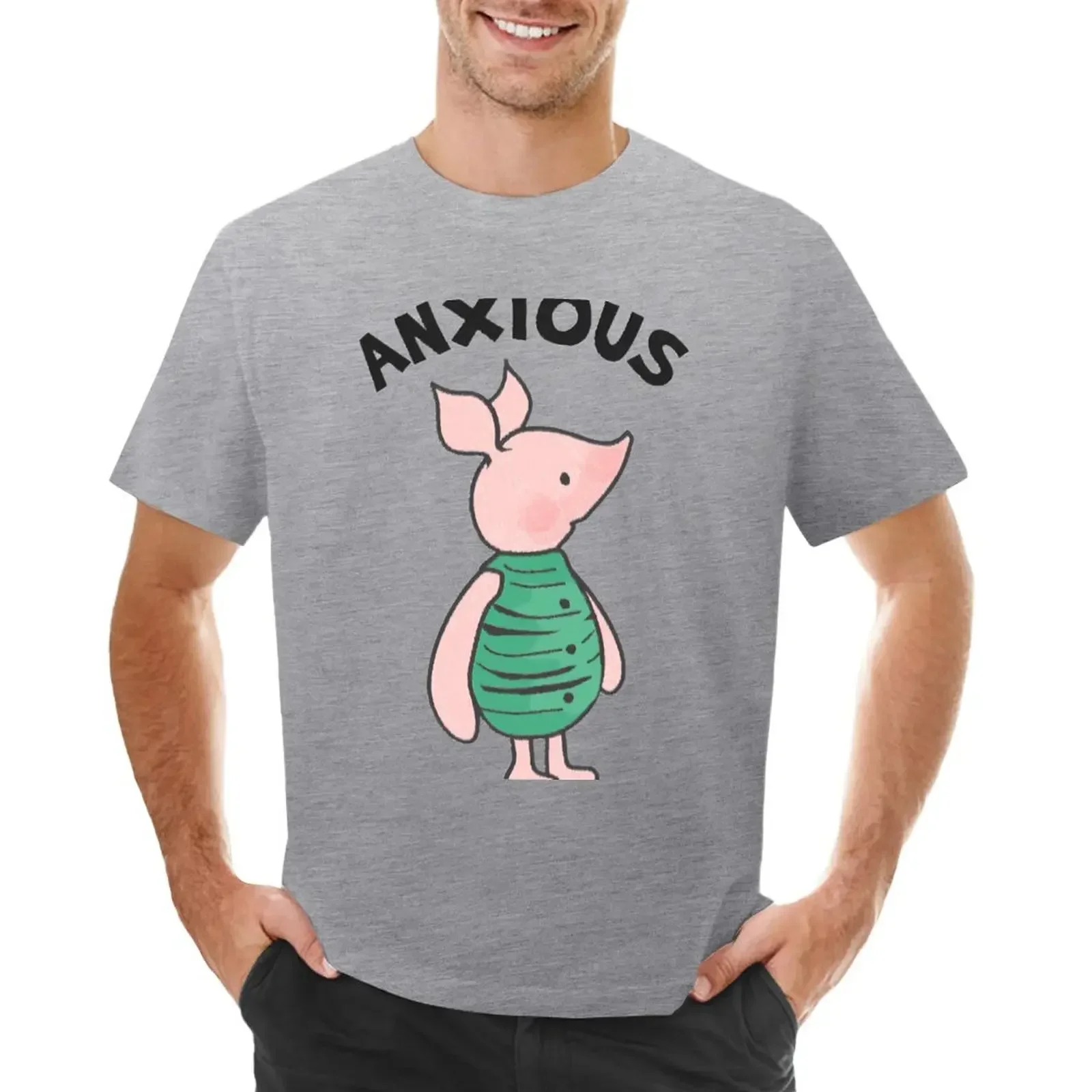 

Anxious T-shirt hippie clothes anime clothes mens graphic t-shirts hip hop