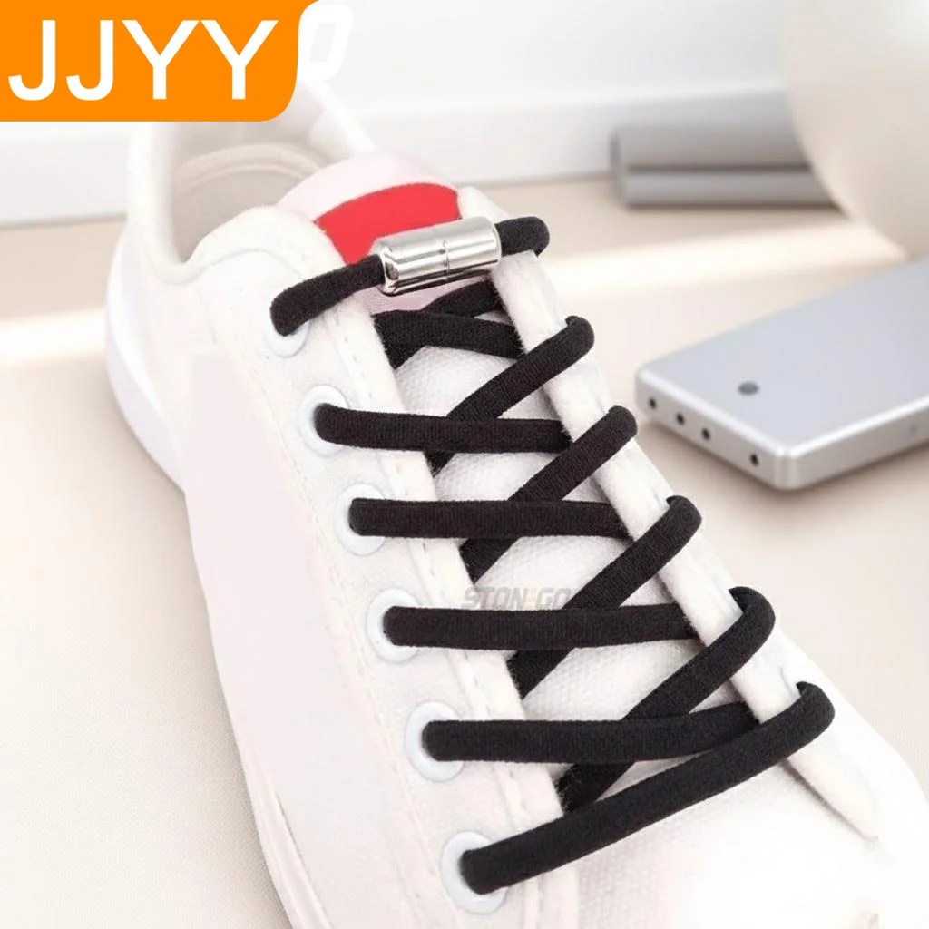 Elastische Schnellverschluss-Schnürsenkel ohne Binden für Sneaker, Erwachsene und Kinder, mit Metallverschluss, Ersatz-Schnürsenkel für Sportschuhe, Laufschuhe