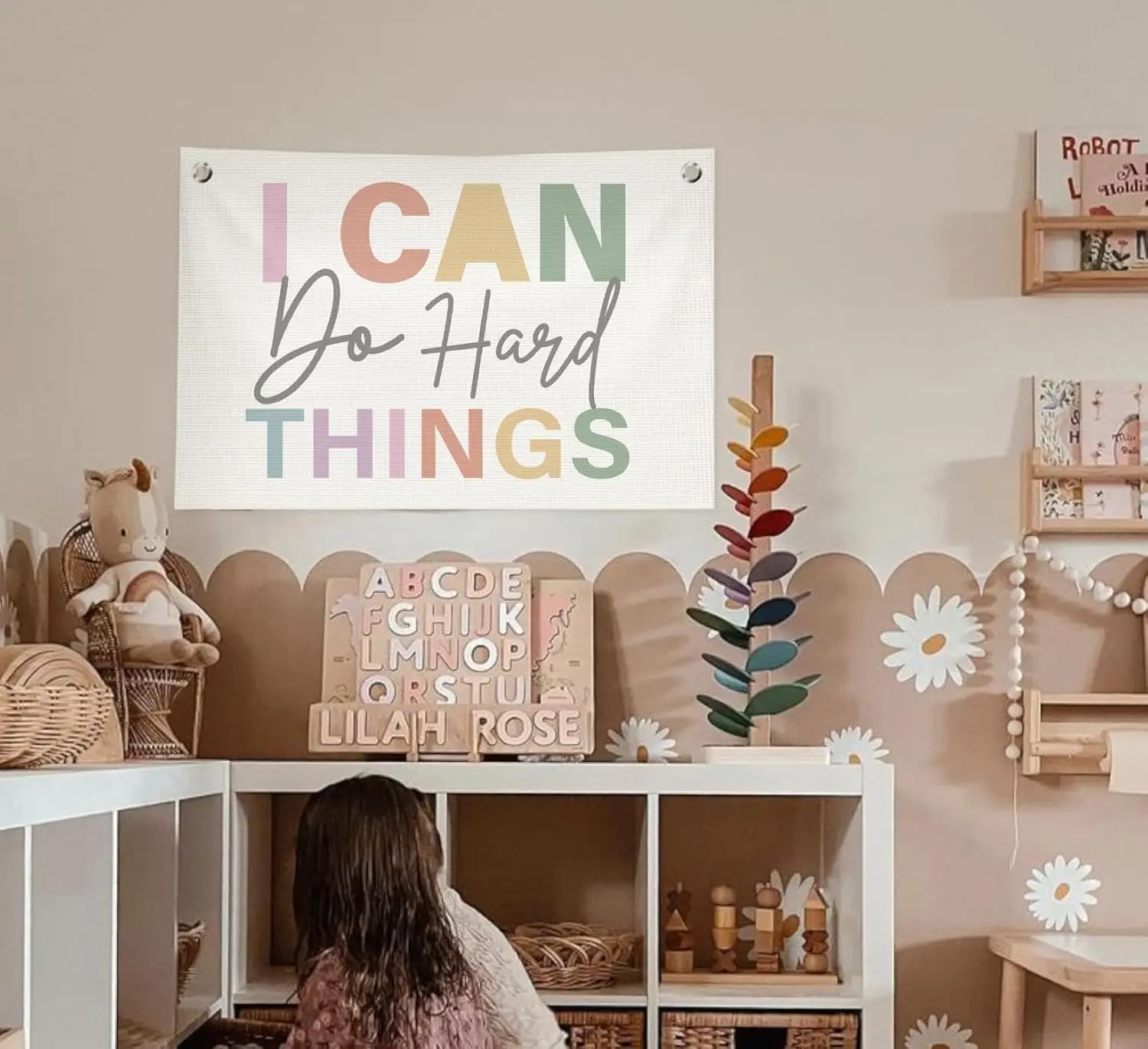 Flagicts 100% Polyester I Can Do Hard Things Wall Flags