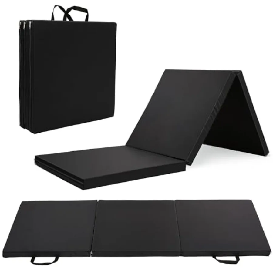 

Tri-Folding and Puzzle Exercise Mats Extra Thick, Durable, Non-Slip, Water-Resistant Cushioning for Home Gym, Yoga, MMA, Gymnas