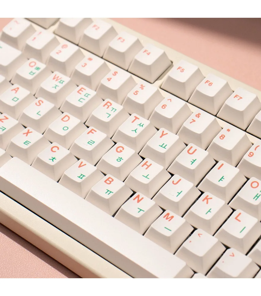 

Korean mechanical keyboard keycaps minimalist large full set PBT sublimation cherry original factory height 61/64/75