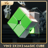 [CubeFun]VIN2 2x2 Magnetic Magic Cube UV Core Glossy Color Professional Educational Speed Cube Puzzle Toys Gifts