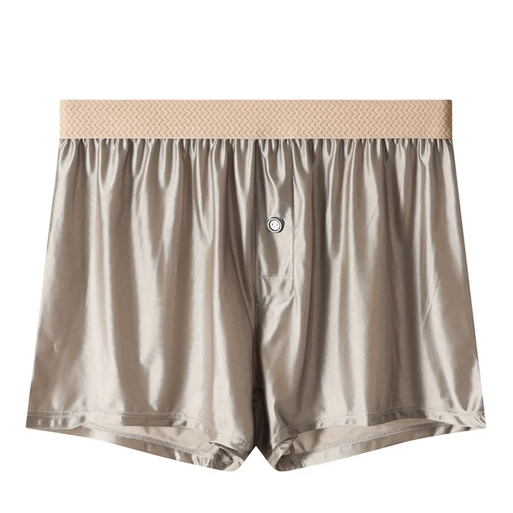 

Casual Wear Home Comfort 2XL Ice Silk Underwear Brief Loose Home Wear Classic Style Comfort Fit Easy Care Fabric