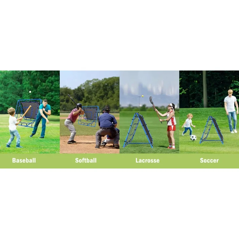 1 Attrezzatura da allenamento per rete da rimbalzo per calcio con angolo di commutazione rapida per calcio, pallavolo, baseball, lacrosse, softball, controllo 2025