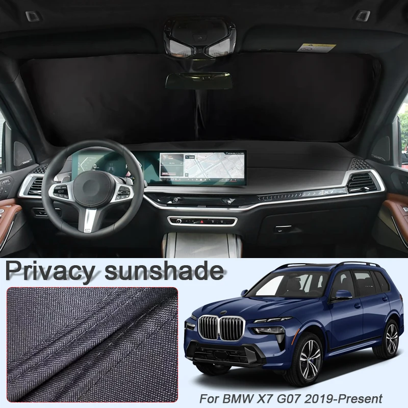 

Автомобильный черный солнцезащитный козырек для окон для BMW X7 G07 2019, защита от УФ-лучей, теплоизоляция, защитная крышка, аксессуары для интерьера