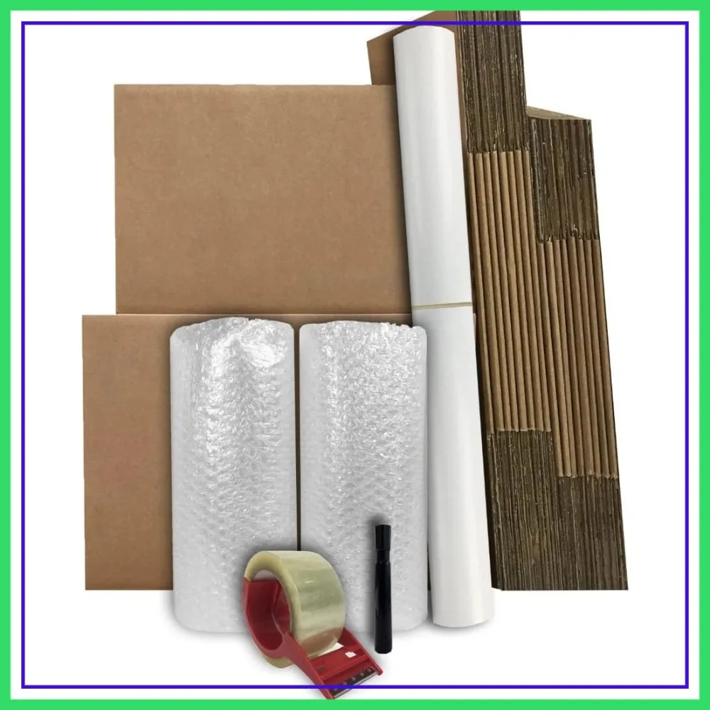 

Basic Moving Boxes Kit #1, 1-2 Bedroom, 18 Boxes & Supplies, Small Space Moving Kit