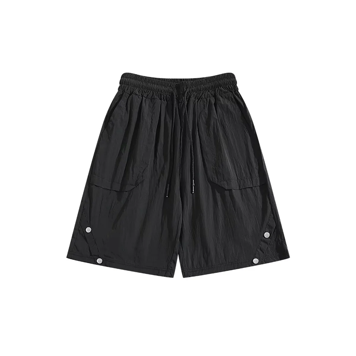 

Ice Silk Men's orts Qui Dry Beachwear Five-Quarter Casual Sportswear Vintage American Workwear Loose Straight Leg Pants