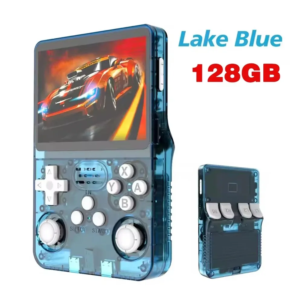 R36s Neue Handheld-Spielkonsole Open-Source-Linux 3,5-Zoll-IPS-Bildschirm Handheld 128GB Videoplayer Weihnachtsgeschenk