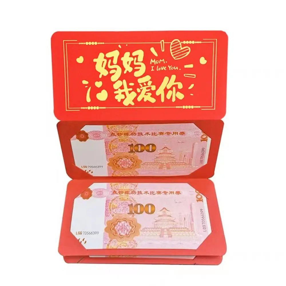 

Chinese New Year Money Envelope Best Wishes Luck Money Bag Blessing Bag Creative DIY Packing Red Pocket Celebration Party