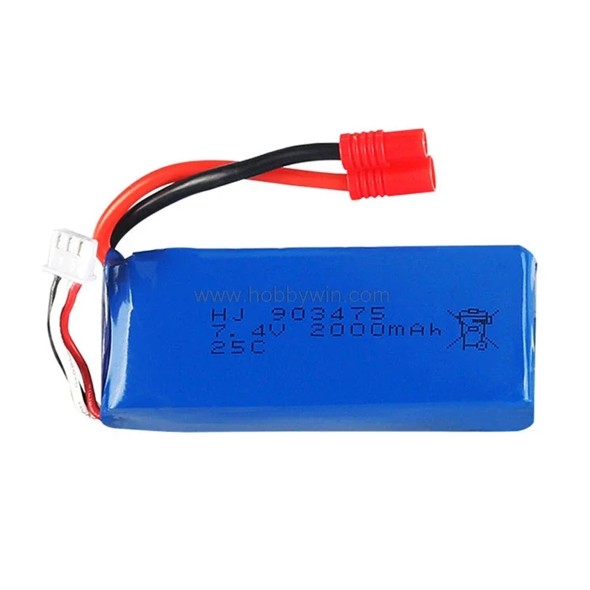 7.4V 2S 2000mAh 25C LiPO Battery JST plug for Syma RC Quadcopter X8C X8W X8G