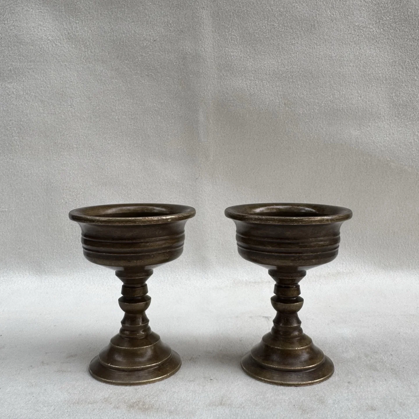 

China retro brass butter lamp ornaments desktop decoration