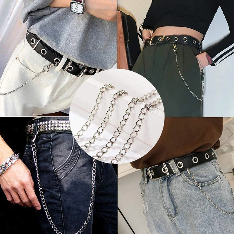Punk Street Schlüsselanhänger Kette Frauen Männer Mond Stern Nieten Schädel Zubehör Wahl Rock Goth Hosen Taille Gürtel Kette Auf Jeans Jewerly – Detail 26