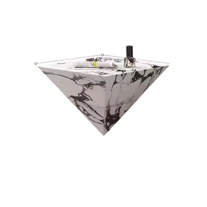 Pyramid coffee table Italian living room high-end new side table acrylic suspension