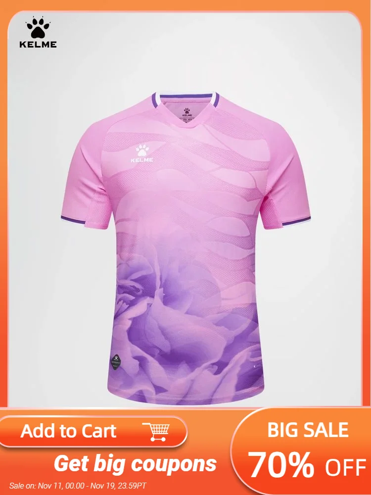 

KELME Short-sleeved Training Shirts Sport Casual T-Shirt Adult Children Football Shirts Custom Ball Tops