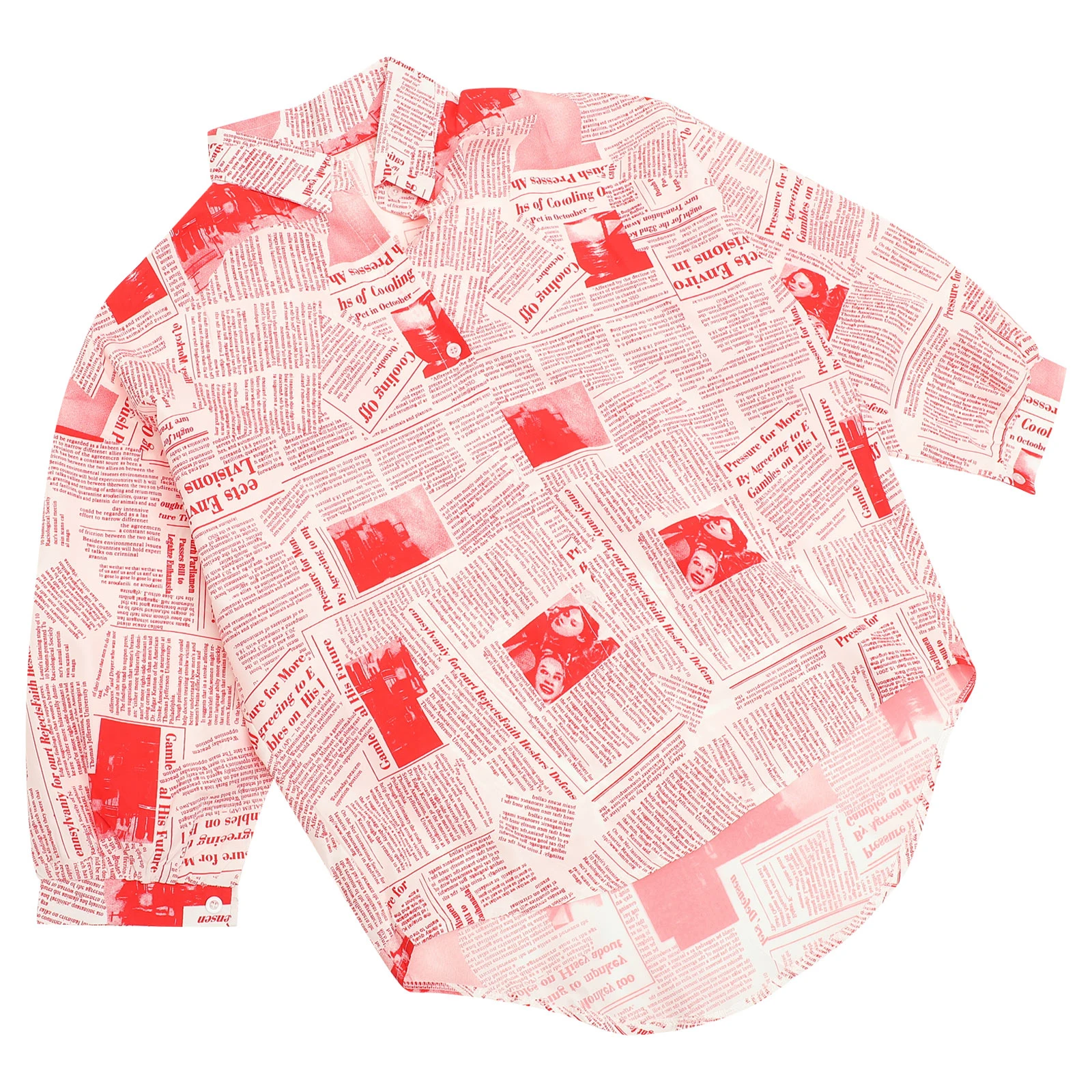 

Letter Print Women Shirt Long Sleeve Blouse Lapel Fashion Oversize Casual Daily Wear Comfort Soft Material Spring Summer