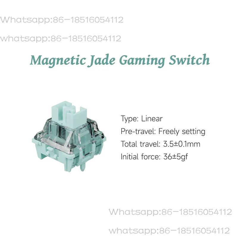 Magnetic Jade Gaming Switch Linear Freely Setting Wall Stem Hall Sensor HIFI Sound for Magnetic Keyboard Gaming Work