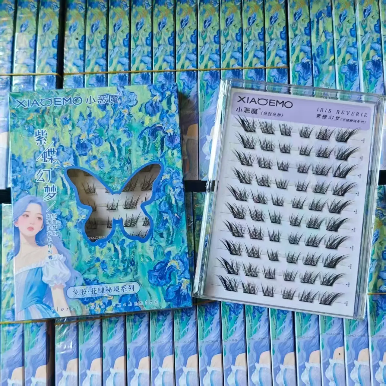 Floral Lash Enchanted Glueless False Eyelashes Purple Butterfly Style Natural Self-Adhesive Lashes