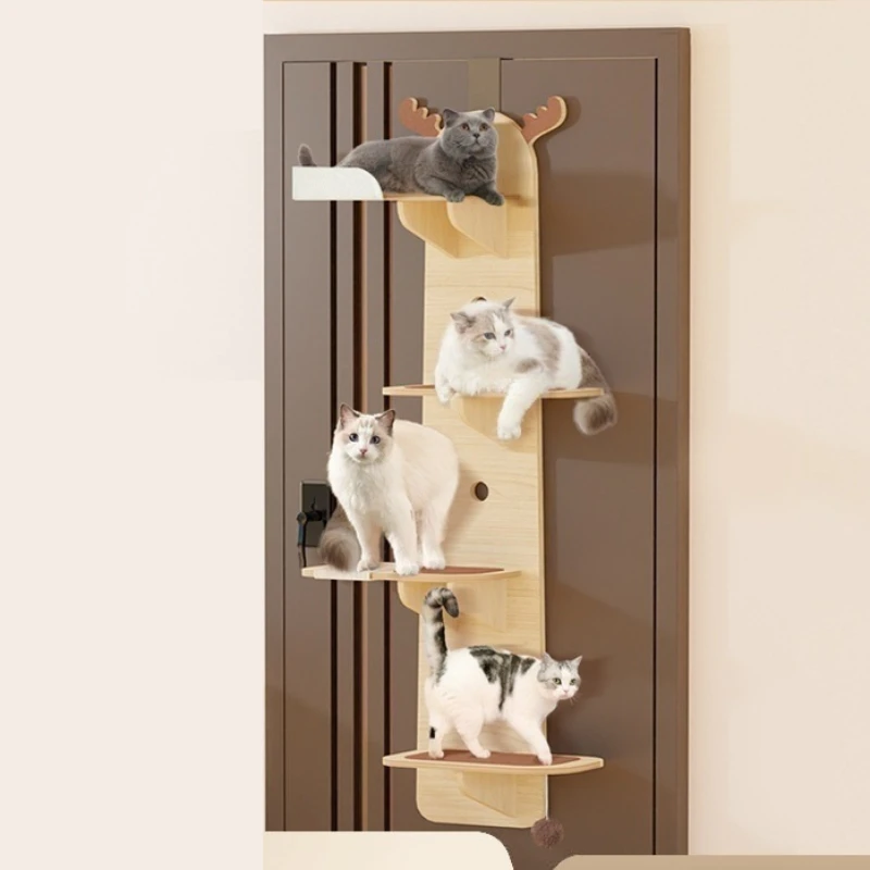 

Door Cat Climbing Mount Cat Claw Board Integrated Wall Wall Hanging Jump Table Door Hanging Wall Cat Supplies Climbing Mount