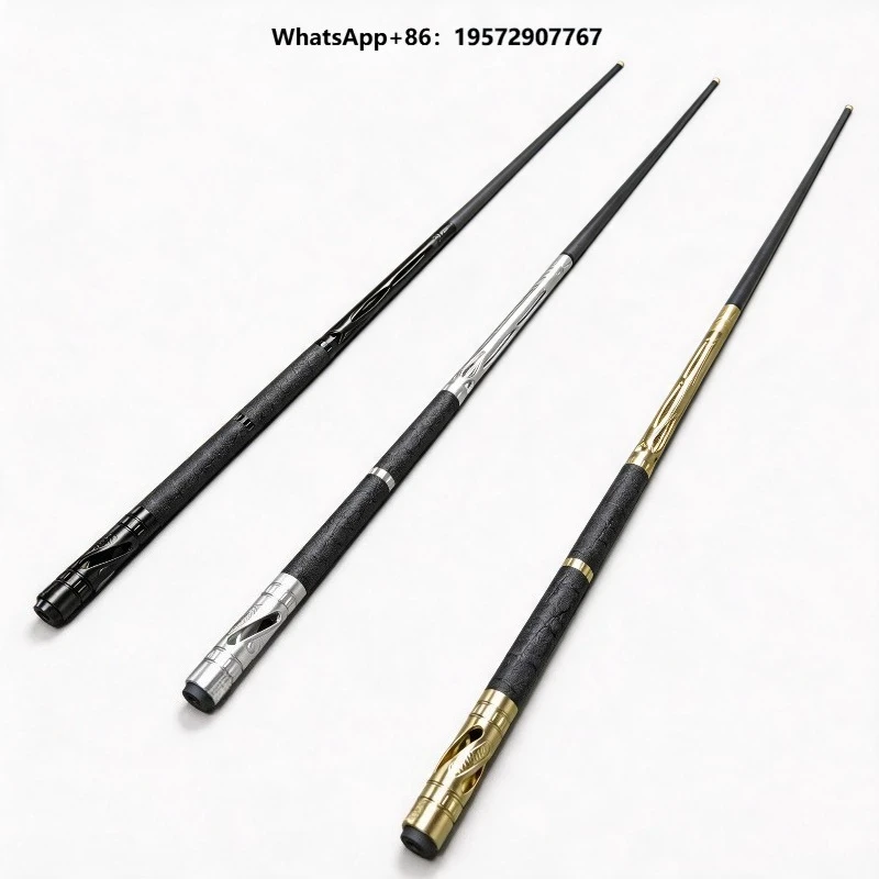 Superior Quality Sport Billiard Stick Metal Surface Design Carbon Fiber Core Billiard Match Cue