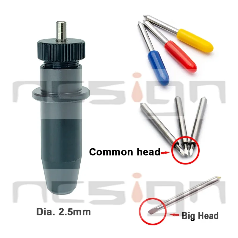 Dia 2.5mm GCC Juguar Cutting Blade Expert 24LX / AR-42 / J5-132C / 132S Vinyl Plotter Cutter Big Head Knife 30/45/60 Degree