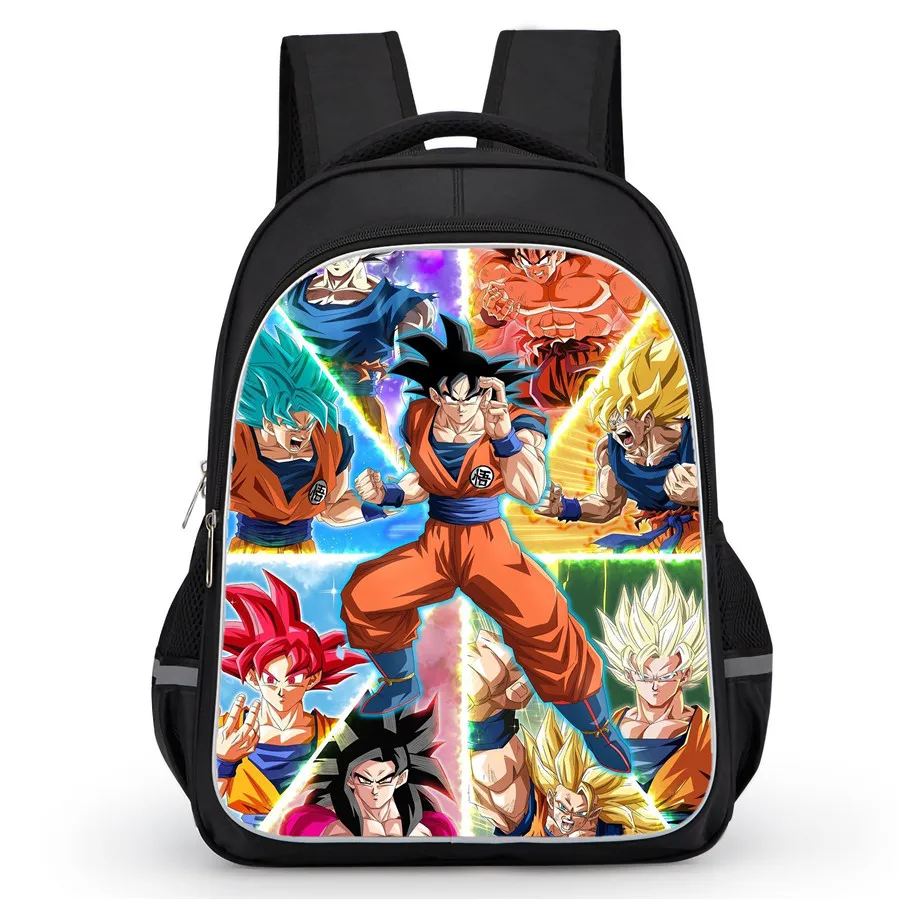 Dragon Ball Wukong Anime Printed Student Backpack Boy Cartoon Reduced Burden Backpack High Quality Cartoon Children's Backpack