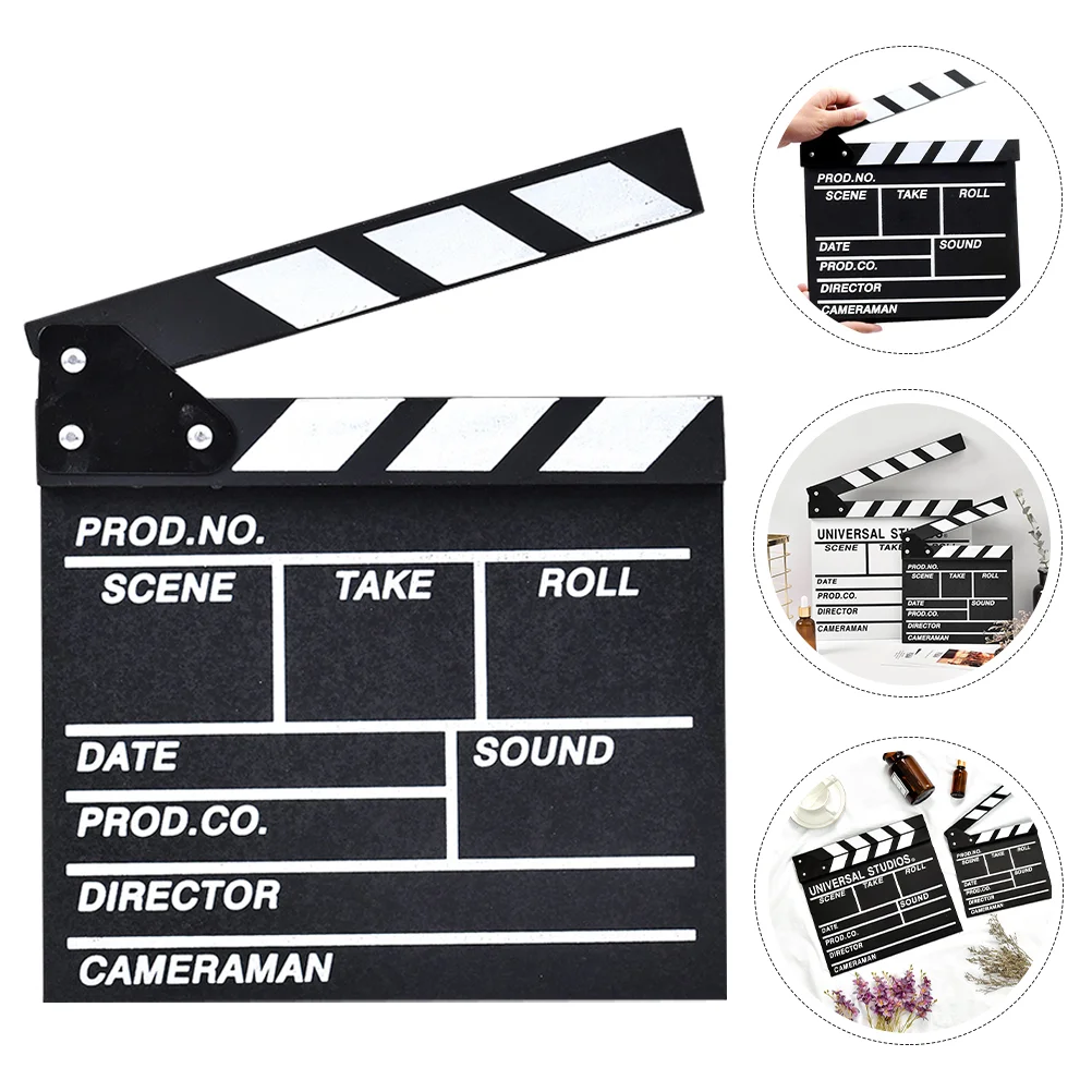 Board Film Clapper Directors Clapboard Ornaments Clapperboard Prop Wooden