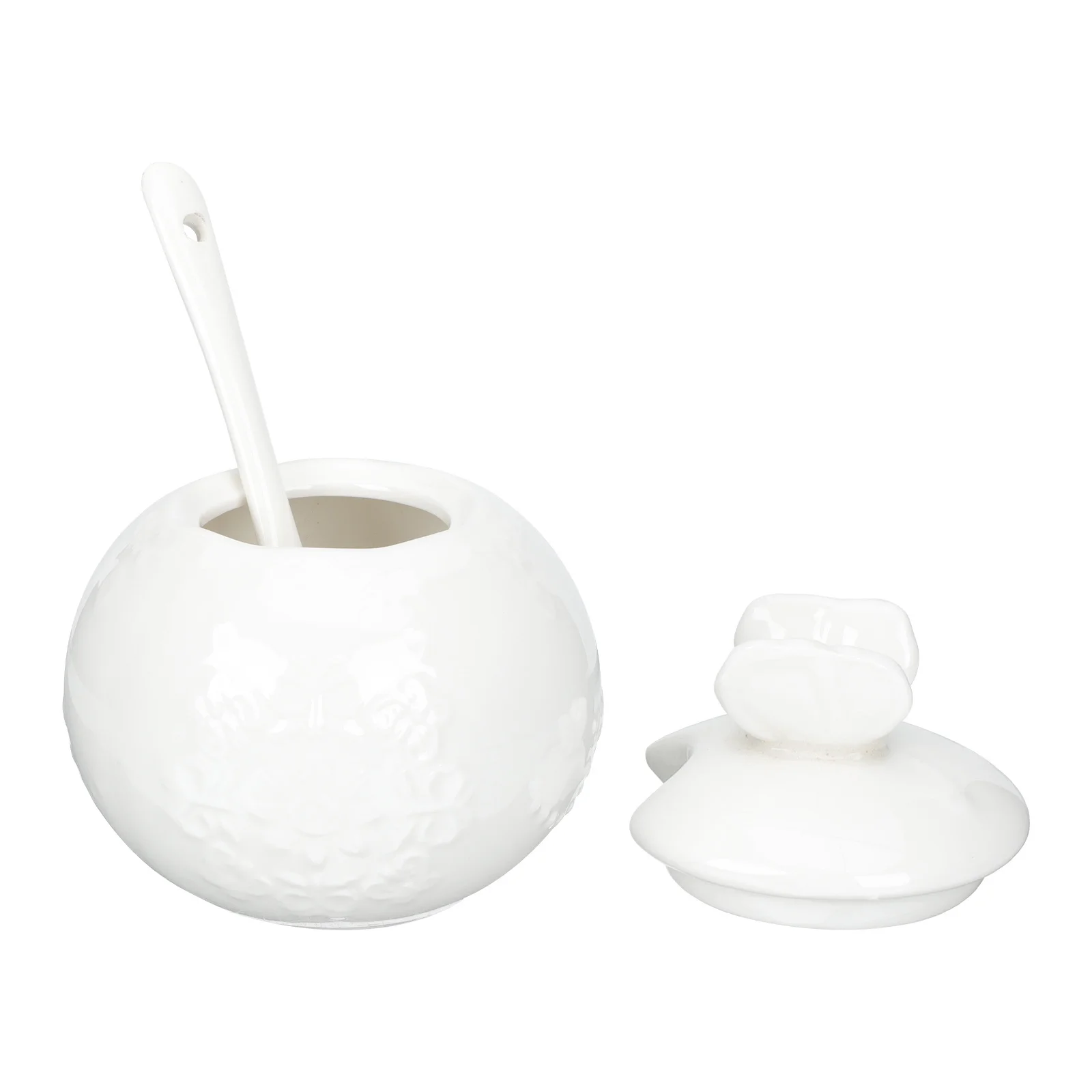 

1Set Butterfly Flower Ceramic Jar Stylish Sugar Candy Holder Practical Kitchen Storage Container Ceramic Jar