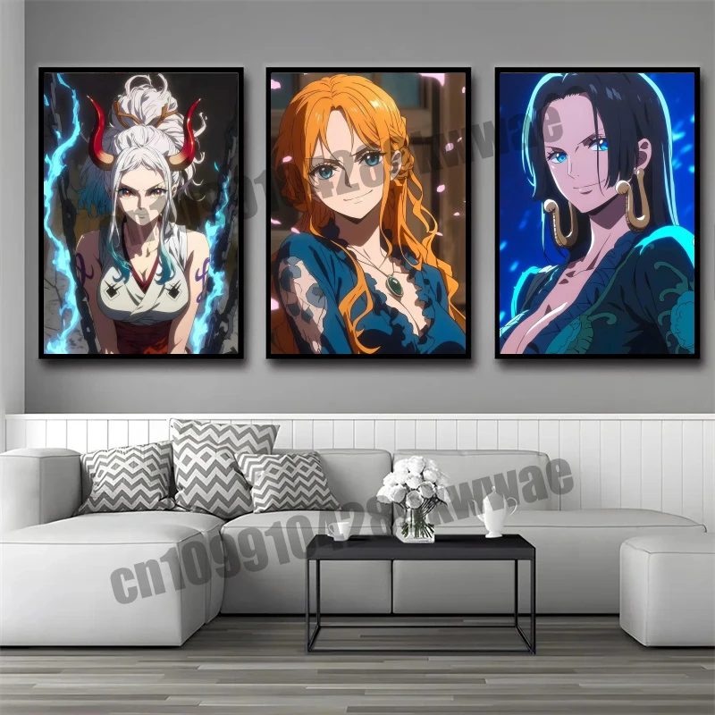 

Japanese Childhood Classic Cartoon One Piece Personal 3D Canvas Painting Art Poster Suitable for Home Bedroom Decoration Gift