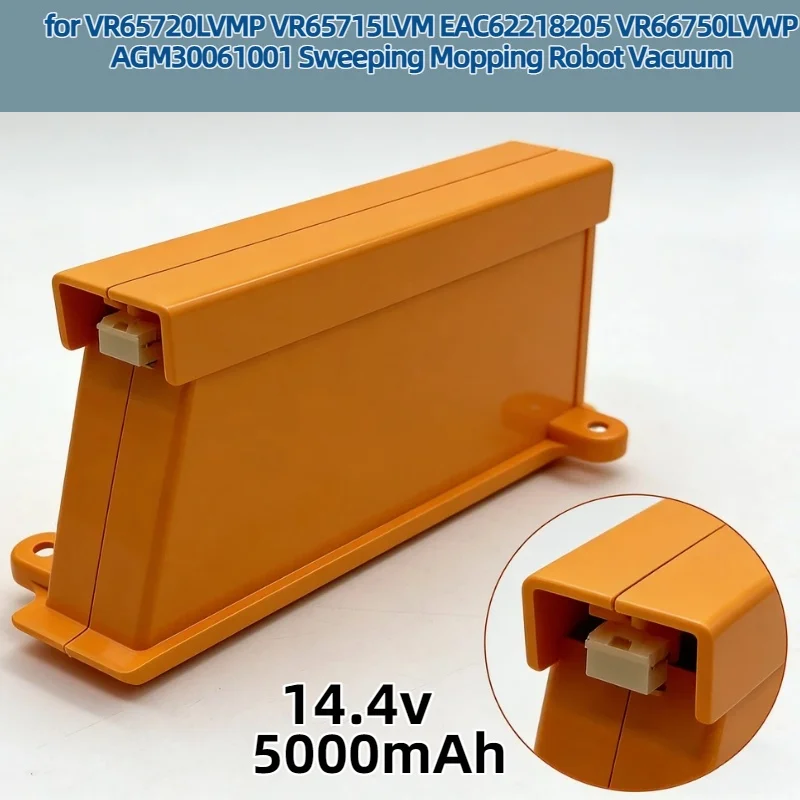 

5000mAh Robot Vacuum Battery – Replacement for VR65720LVMP VR65715LVM EAC62218205 VR66750LVWP AGM30061001 Sweeping Mop Cleane