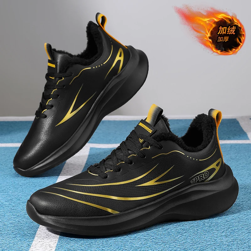 

shoes for man Leather Casual Sneakers Large Size 39-47 Lightweight Autumn Winter Sneakers Walking Tennis Comfortable Footwear