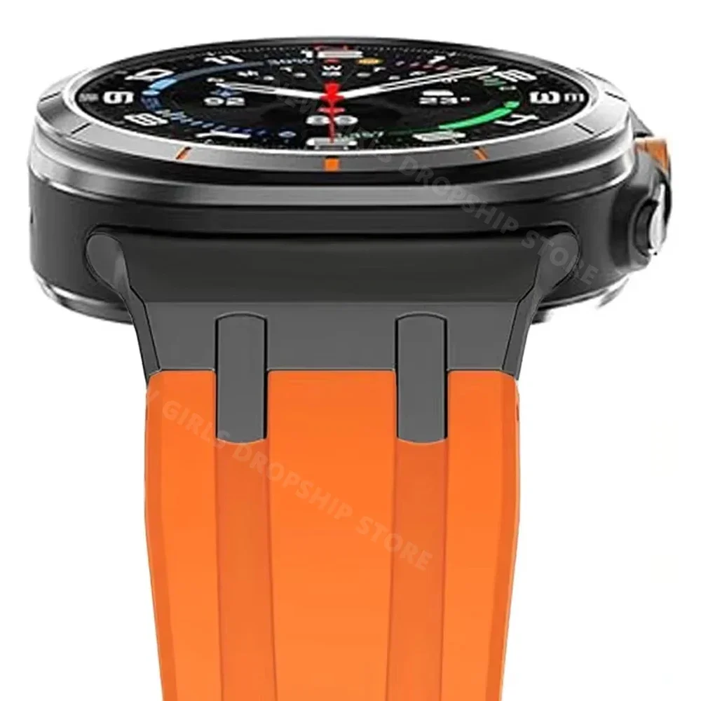 AP Silicone Loop Strap for Samsung Galaxy Ultra 47mm Luxury Men Sports Band for Samsung Galaxy Ultra Butterfly Buckle Watchband