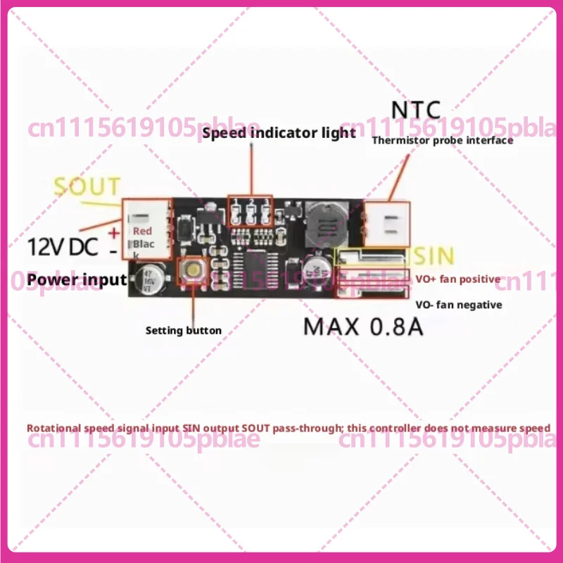 5-15pcs 12V DC PWM 2‑3 Wire Fan Temperature Control Speed Governor Module Replacement For PC Case Cooling Fan