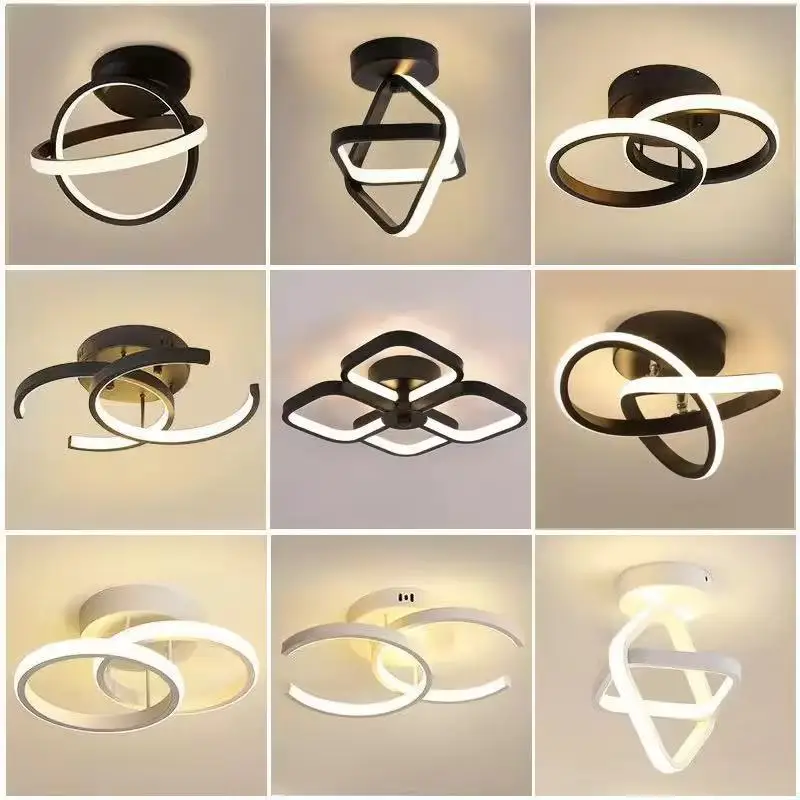 

Modern LED Strip Aisle Ceiling Lights Black for Living Room Lamps For Balcony Entrance Corridor Home Decor Ceiling Lighting