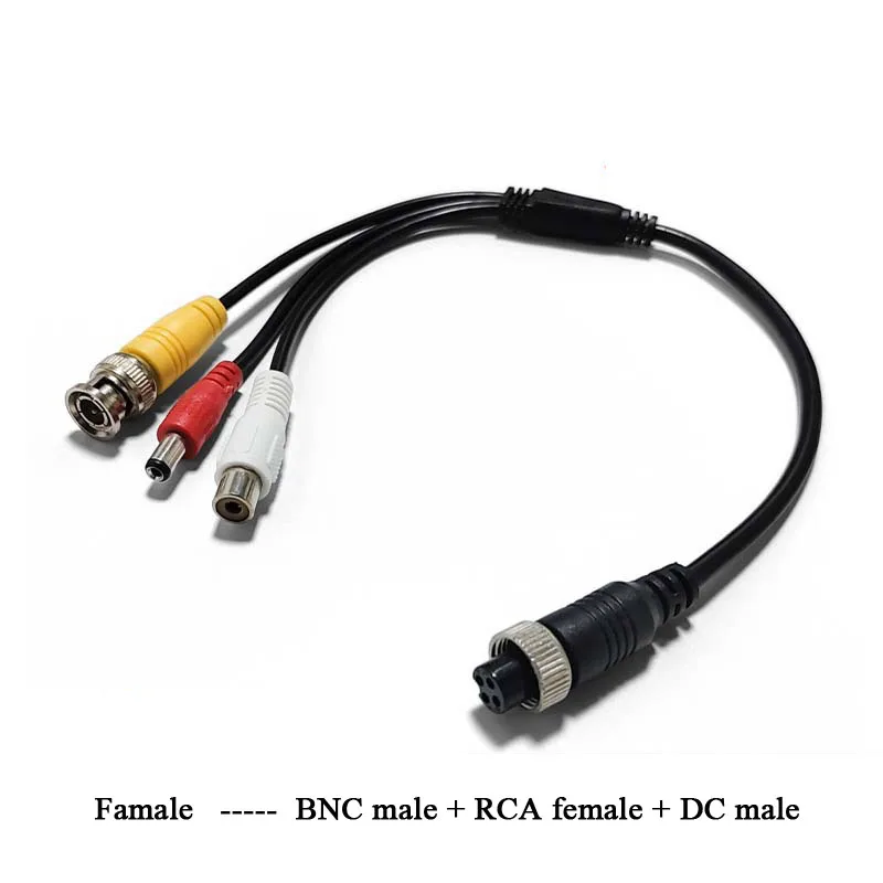 Audio Line Aviation To BNC / RCA / DC Line, Aviation To AV Conversion Line