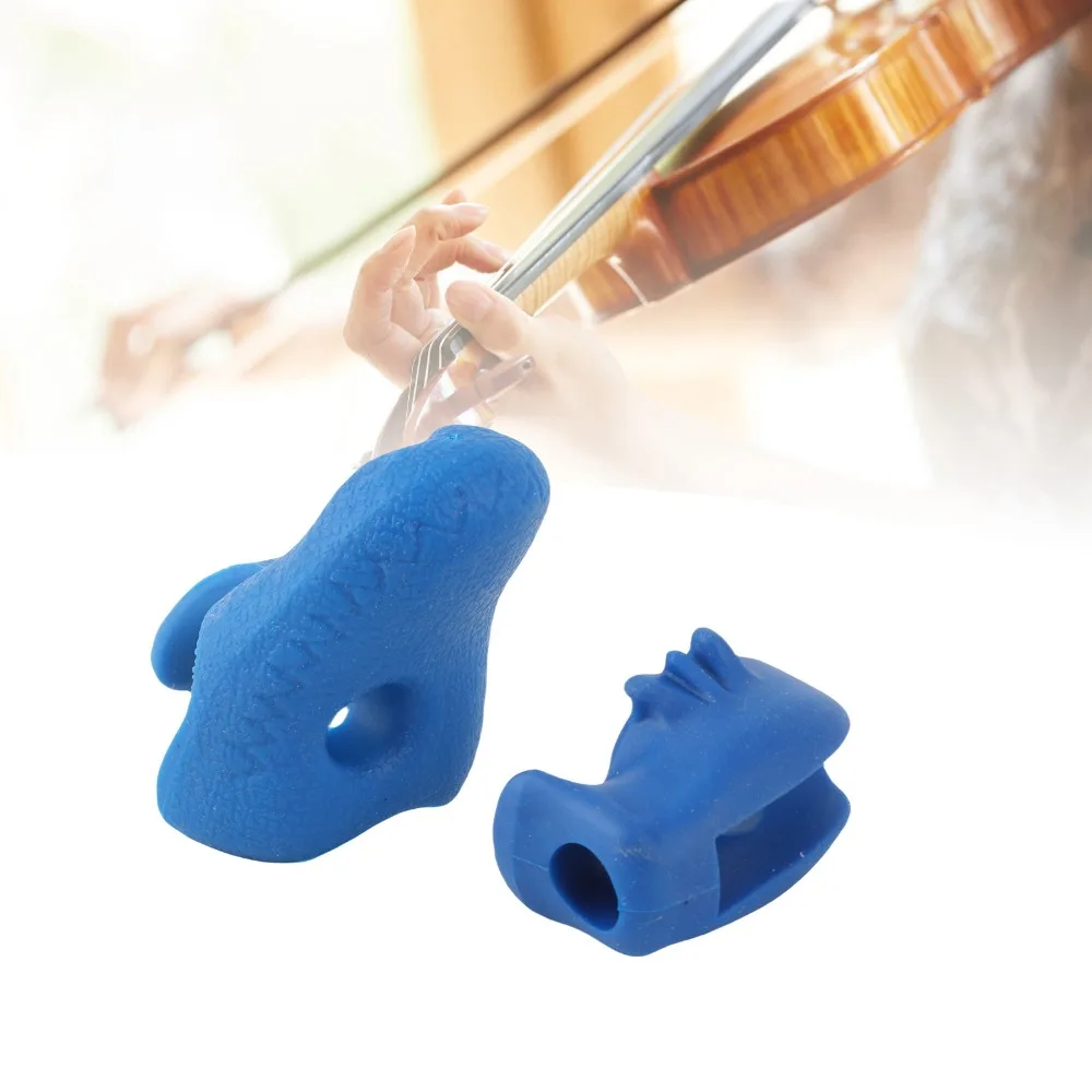 4PCS Professional Rubber Violin Bow Grip Guide Blue Violin Correction Postures Grip Violin Bows Hold Grip For ViolinTraining
