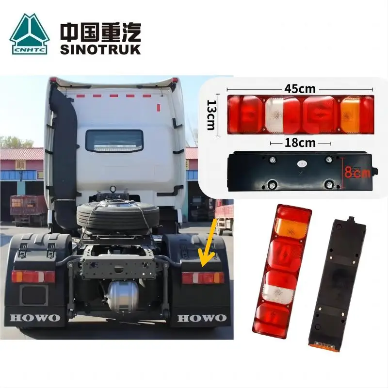 

High Quality Sinotruk HOWO T7H Truck Rear Tail Lamp Assembly (Right Side) WG9925810002 Rear Lamp Rear Light Tail Lamp Tail Light