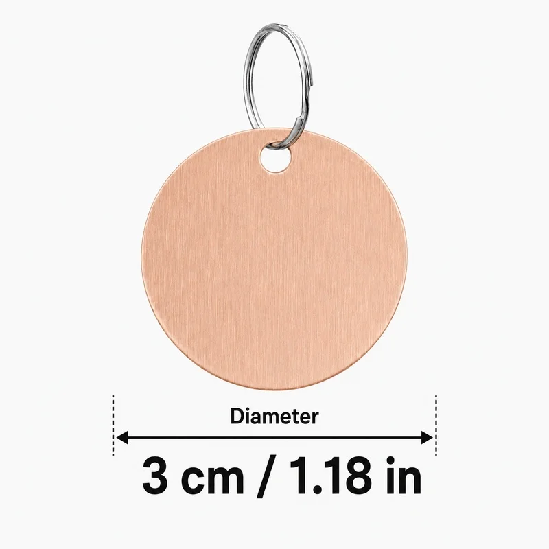 Anti-lost tags for dogs and cats, engraving available on both sides; supports name, phone number and address