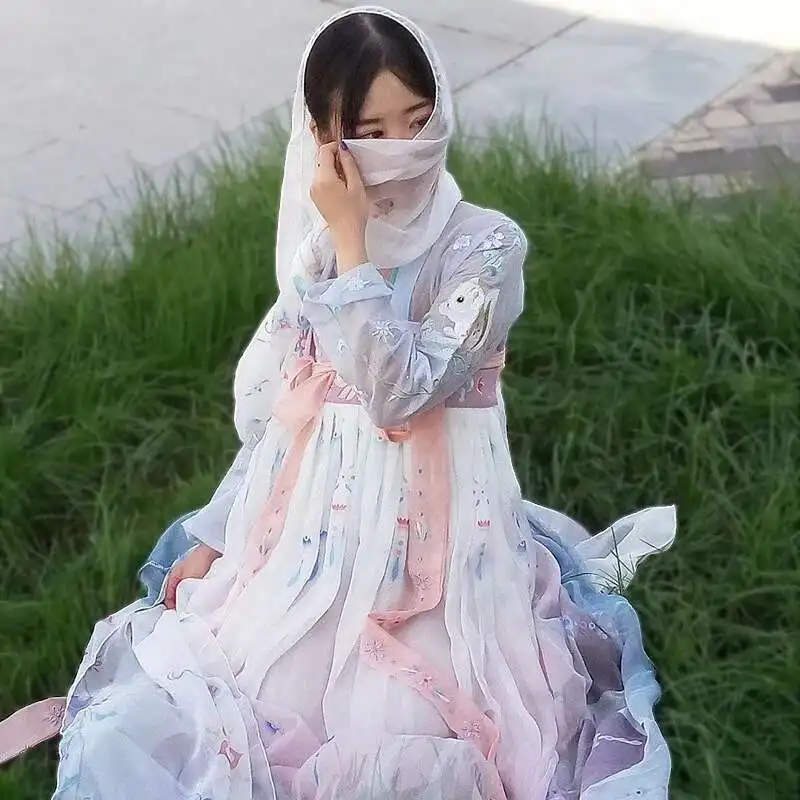 

Hanfu Women's Dresses Long Ancient Costume Fairy Party Robe Femme Summer Elegant Maxi Tang Dress Woman Clothes Vestidos