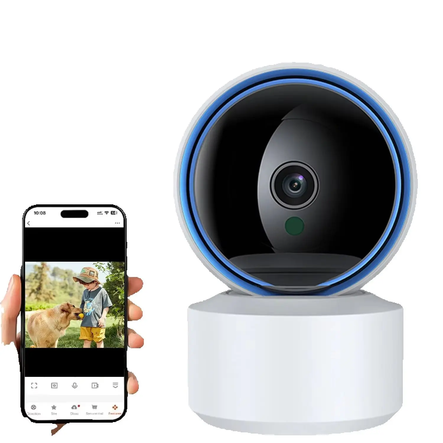 home Smart WiFi IP Camera Tuya  Baby Monitor 360° PTZ Motion Detection Two Way Audio Night Vision Supports ONVIF Protocol